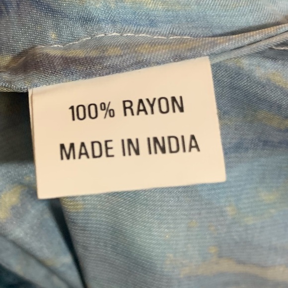 MANISH VAID- Silk Blue Pucci Island Prt. Crystal embroidered Dress Kimono-NWT M - Picture 10 of 10